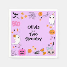 Purple Two Spooky  Cute Halloween 2nd Birthday