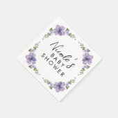 Serviette En Papier Purple Un Petit Fleur sauvage Est En Route Script (Coin)