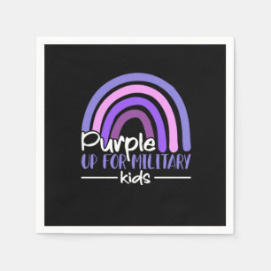 Serviette En Papier Purple up pour enfants militaires Arc en ciel Enfa