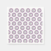 Serviette En Papier Purple Volleyball Paper Cocktail Party (Devant)