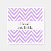 Serviette En Papier Purple Zigzag, Chevron, Zigzag Motif, Anniversaire (Devant)