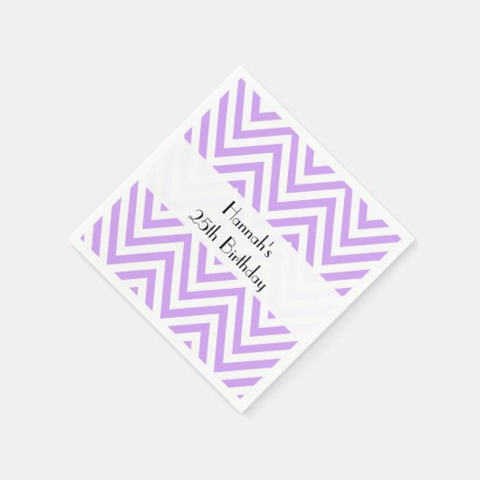 Serviette En Papier Purple Zigzag, Chevron, Zigzag Motif, Anniversaire (Coin)