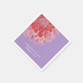 Serviette En Papier Purple Zinnia Summer Wedding (Coin)