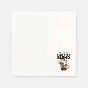 Serviette En Papier Purr-fect Blend : Cat and Coffee Art for Pet Lover