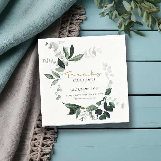 Serviette En Papier Push Green Leafy Tropical Foliage