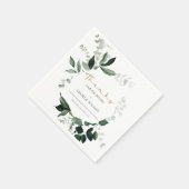 Serviette En Papier Push Green Leafy Tropical Foliage (Coin)