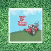 Serviette En Papier Push Lawn Mower Anniversaire Plaques de papier Bow