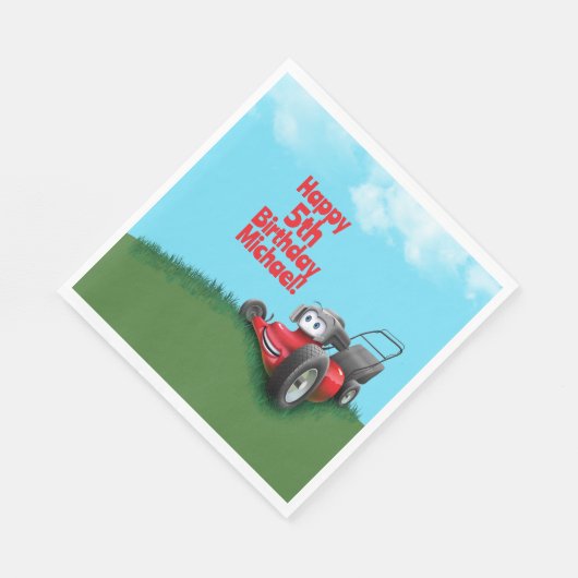 Serviette En Papier Push Lawn Mower Anniversaire Plaques de papier Bow (Coin)