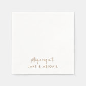 Serviette En Papier Putting a Ring on It Personalized Engagement Party (Devant)