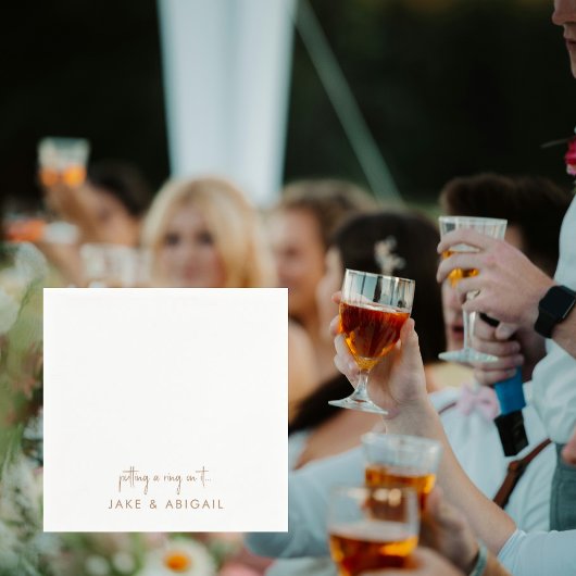 Serviette En Papier Putting a Ring on It Personalized Engagement Party
