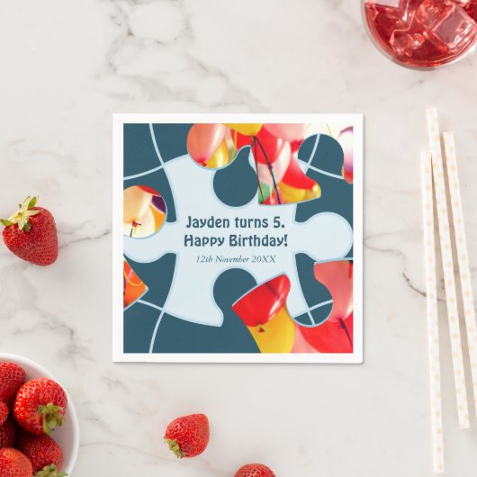 Serviette En Papier Puzzle Amusant pour Enfants Joyeux Anniversaire No (En situation)