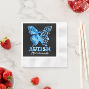 Serviette En Papier Puzzle Papillon Coloré