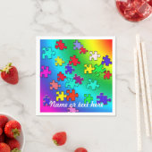 Serviette En Papier Puzzles multicolores (En situation)