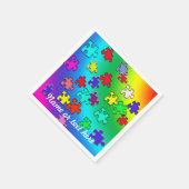 Serviette En Papier Puzzles multicolores (Coin)