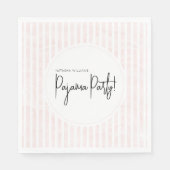 Serviette En Papier Pyjama Party Chic Rayures Roses (Devant)
