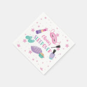 Serviette En Papier Pyjama party rose violet préado (Coin)