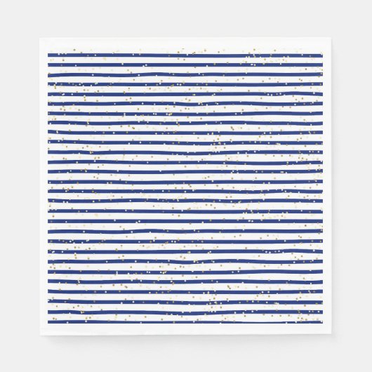 Serviette En Papier Pyjama rayé bleu et serviettes de déjeuner de crêp (Devant)