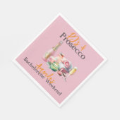 Serviette En Papier Pyjamas et Prosecco Rose Spa Enterrement de Vie de (Coin)