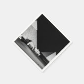 Serviette En Papier Pyramides noires et blanches (Coin)