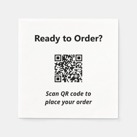Serviette En Papier QR Code Café Napkin (Devant)