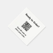Serviette En Papier QR Code Café Napkin (Coin)
