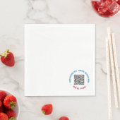 Serviette En Papier QR Code Scan Custom Text Napkins Choose Colonnes (En situation)