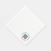 Serviette En Papier QR Code Scan Custom Text Napkins Choose Colonnes (Coin)
