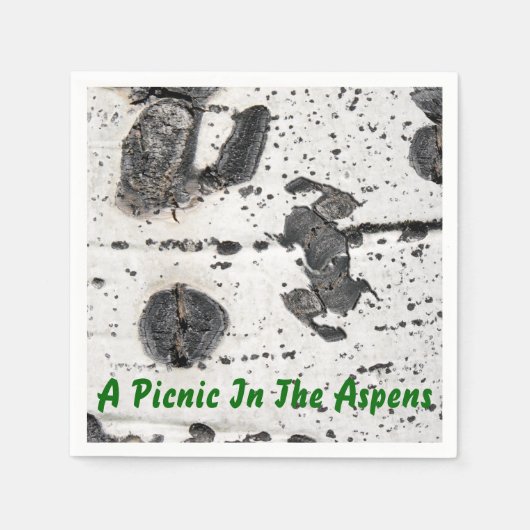 Serviette En Papier Quaking Aspen Bark Close Up Photographie (Devant)
