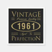 Serviette En Papier Qualité Premium 1961 60e anniversaire (Devant)