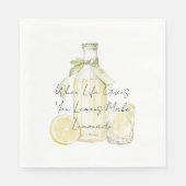 Serviette En Papier Quand La Vie Vous Donne Des Citrons Font De La Lem (Devant)