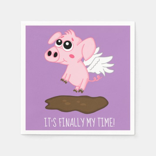 Serviette En Papier Quand les porcs volent dans l'année du porc (Devant)