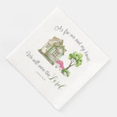 Serviette En Papier Quant à moi et ma maison Bible Verse Aquarelle