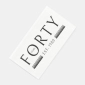 Serviette En Papier Quarante ans 40e anniversaire (Coin)