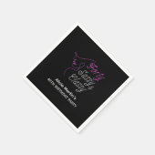Serviette En Papier Quarante Sassy & Classy Rose Noir 40e anniversaire (Coin)