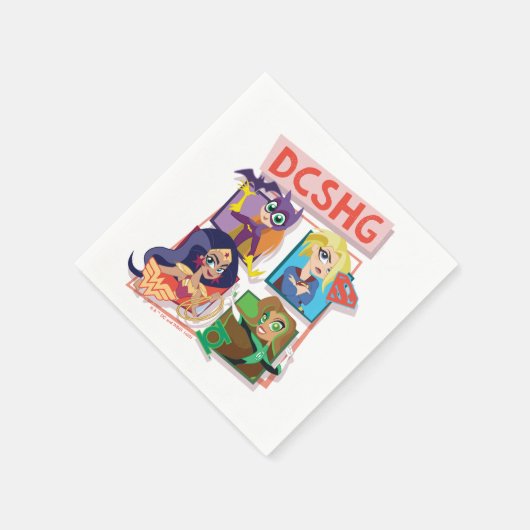 Serviette En Papier Quartet Filles DC Super Hero (Coin)