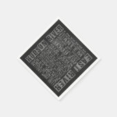 Serviette En Papier Quartiers de New York en gris (Coin)