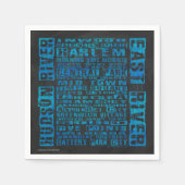 Serviette En Papier Quartiers NYC Bleu (Devant)