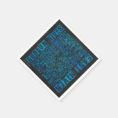 Serviette En Papier Quartiers NYC Bleu (Coin)