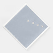 Serviette En Papier Quatre Avions À Travers Dusty Blue Sky (Coin)