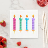 Serviette En Papier Quatre chandelles serviettes en flamme légère (En situation)