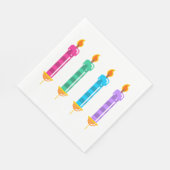 Serviette En Papier Quatre chandelles serviettes en flamme légère (Coin)