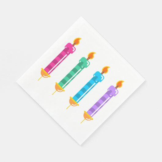 Serviette En Papier Quatre chandelles serviettes en flamme légère (Coin)