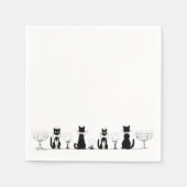 Serviette En Papier Quatre Chats noirs, Louis Wain (Devant)