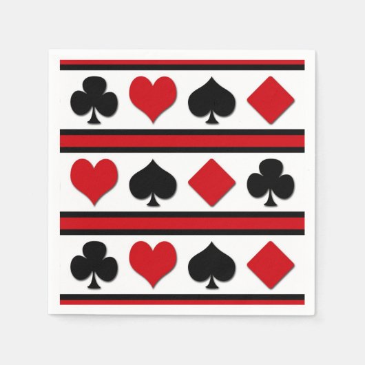 Serviette En Papier Quatre combinaisons de cartes (Devant)