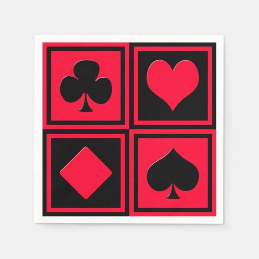 Serviette En Papier Quatre combinaisons de cartes (Devant)