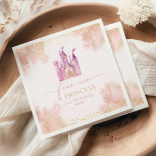 Serviette En Papier Quatre Forever A Princess Castle 4ème Anniversaire