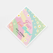 Serviette En Papier Quatre Jours Magique Quatrième anniversaire (Coin)