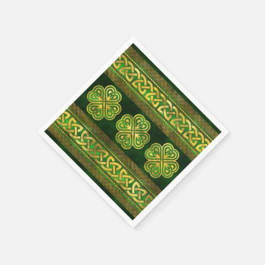 Serviette En Papier Quatre-leaf Lucky Clover Shamrock (Coin)