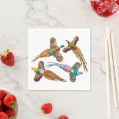 Serviette En Papier Quatre Pheasants Volants Papier Serviettes (En situation)