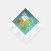 Serviette En Papier Quatre saisons sur Terre (Coin)